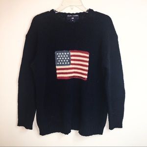 [RARE] VTG Ralph Lauren “The Iconic Flag Sweater”
